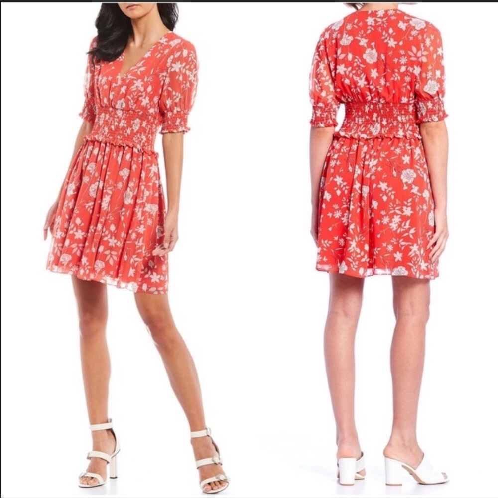 Gianni Bini Red Floral Mini dress S